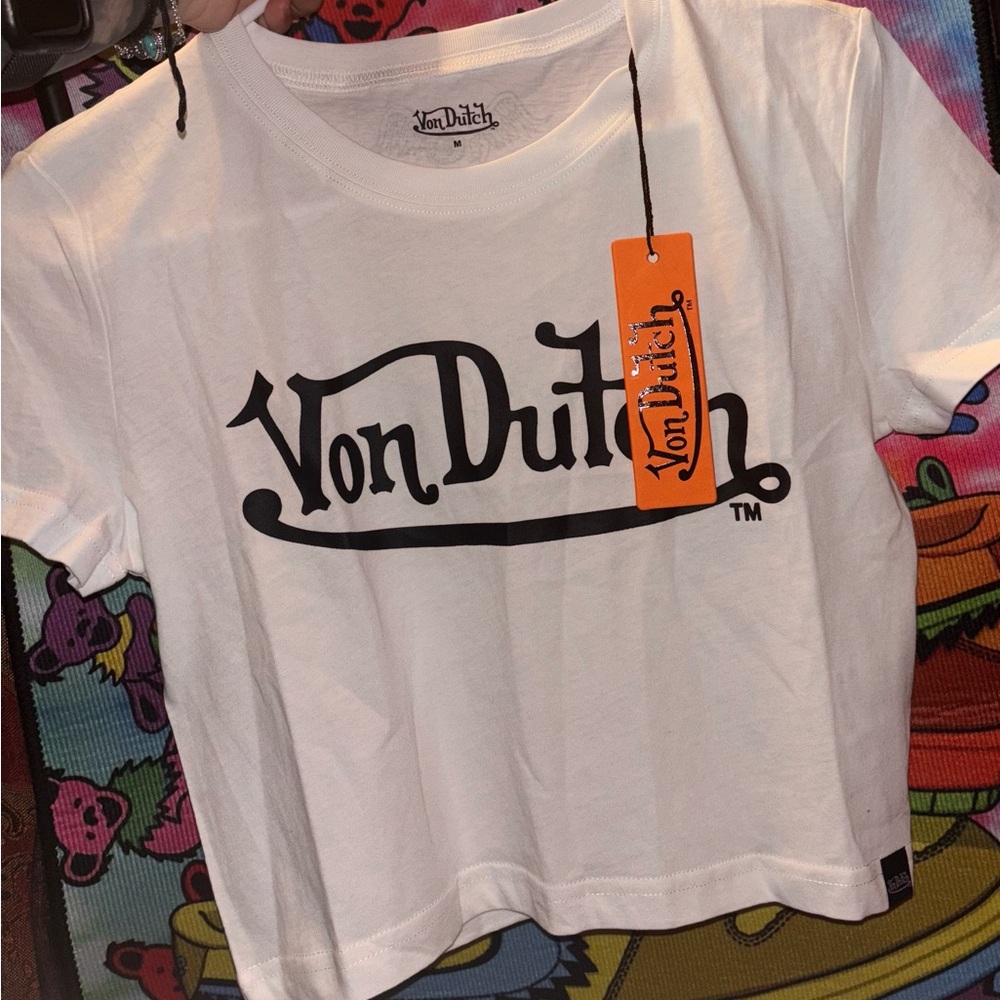 Von Dutch cropped White T-Shirt